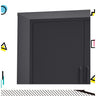 ArtissIn Buffet Sideboard Metal Cabinet - SWEETHEART Charcoal