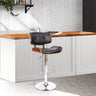 Artiss Bar Stools Gas Lift Leather Black
