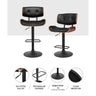 Artiss 4x Bar Stools Gas Lift Leather All Black