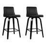 Artiss Bar Stools Kitchen Leather Barstools Swivel Wooden Chairs X2