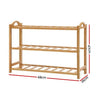 Artiss 3 Tiers Bamboo Shoe Rack Storage Organiser Wooden Shelf Stand Shelves
