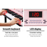 Alpha 61 Keys Electronic Piano Keyboard Digital Electric w/ Stand Lighted Pink