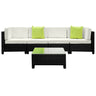 Gardeon 5PC Outdoor Furniture Sofa Set Lounge Setting Wicker Couches Garden Patio Pool