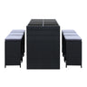 Gardeon 7-Piece Outdoor Bar Set Dining Table Stools Wicker Patio Setting