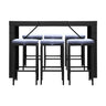 Gardeon 7-Piece Outdoor Bar Set Dining Table Stools Wicker Patio Setting