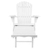 Gardeon Adirondack Outdoor Chairs Wooden Foldable Sun Lounge Patio Furniture White
