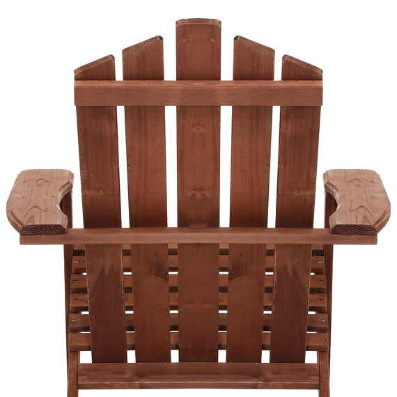 Gardeon Outdoor Sun Lounge Beach Chairs Table Setting Wooden Adirondack Patio Lounges Chair