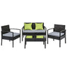 Gardeon Outdoor Sofa Set Wicker Lounge Setting Table and Chairs Patio Furniture