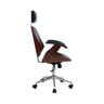 Artiss Wooden Office Chair Leather Seat Black