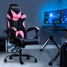 Artiss Office Chair Gaming Chair Computer Chairs Recliner PU Leather Seat Armrest Black Pink