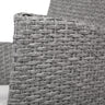 Gardeon 3PC Outdoor Bistro Set Patio Furniture Wicker Setting Chairs Table Cushion Grey