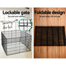 i.Pet 30" 8 Panel Dog Playpen Pet Fence Exercise Cage Enclosure Play Pen