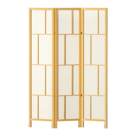 Artiss Ashton Room Divider Screen Privacy Wood Dividers Stand 3 Panel Natural