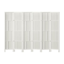 Artiss Ashton Room Divider Screen Privacy Wood Dividers Stand 6 Panel White