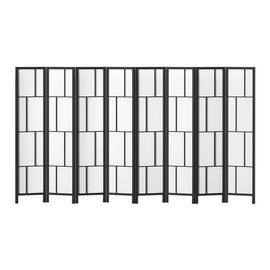 Artiss Ashton Room Divider Screen Privacy Wood Dividers Stand 8 Panel Black