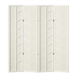 Artiss Room Divider Screen Privacy Wood Dividers Stand 4 Panel Archer White