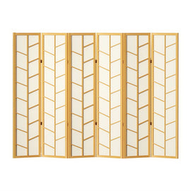 Artiss Room Divider Screen Privacy Wood Dividers Stand 6 Panel Archer Natural