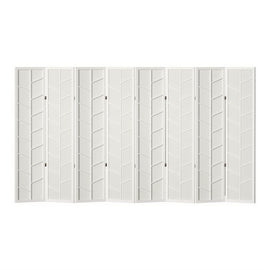Artiss Room Divider Screen Privacy Wood Dividers Stand 8 Panel Archer White
