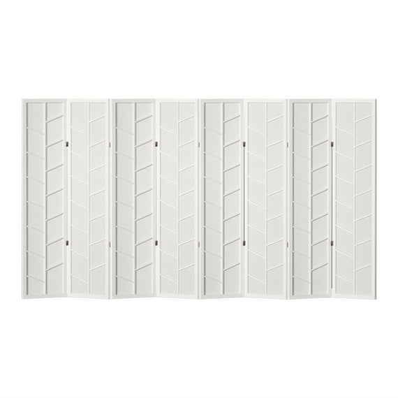 Artiss Room Divider Screen Privacy Wood Dividers Stand 8 Panel Archer White