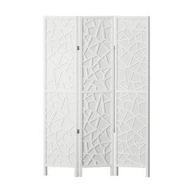 Artiss 3 Panel Room Divider Screen 122x170cm Clover White