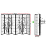 Artiss 8 Panel Room Divider Screen 348x179cm Bamboo Black White