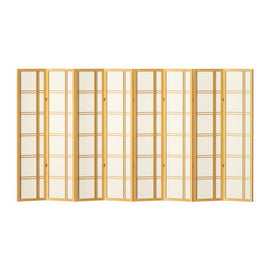 Artiss Room Divider Screen Privacy Wood Dividers Stand 8 Panel Nova Natural