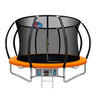 Everfit 10FT Trampoline for Kids w/ Ladder Enclosure Safety Net Rebounder Orange
