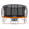 Everfit 16FT Trampoline for Kids w/ Ladder Enclosure Safety Net Rebounder Orange