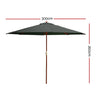 Instahut 3m Outdoor Umbrella Pole Umbrellas Beach Garden Sun Stand Patio Charcoal