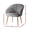 Artiss Armchair Velvet Grey Eloise