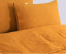 Elan Linen 100% Egyptian Cotton Vintage Washed 500TC Mustard Double Quilt Cover Set