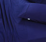 Elan Linen 100% Egyptian Cotton Vintage Washed 500TC Navy Blue Queen Bed Sheets Set