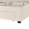 Milano Decor Palermo Bed Base with Drawers Upholstered Fabric Wood Cream - King - Cream