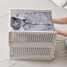2X Stackable Wardrobe Storage DIY Hanging Closet Organizer Clothes Shelf Rack