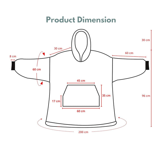GOMINIMO Hoodie Blanket Adult Small Lattice GO-HB-130-AYS
