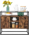 VASAGLE Sideboard Rustic Brown and Black LSC014B01