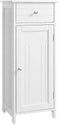 VASAGLE Floor Cabinet with 1 Door and Drawer White BBC48WT