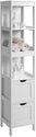 VASAGLE Floor Cabinet with Shelves and Drawers White BBC66WT