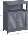 VASAGLE Floor Cabinet with Shelf and 2 Doors Gray BBC040G01