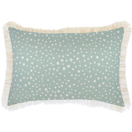 Cushion Cover-Coastal Fringe-Lunar Pale Mint-35cm x 50cm