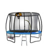Kahuna 10ft Outdoor Trampoline With Safety Enclosure Pad Ladder Basketball Hoop Set Blue