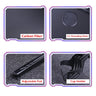 140cm RGB Embeded Gaming Desk Home Office Carbon Fiber Led Lights Game Racer Computer PC Table L-Shaped Black