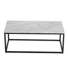 Industrial Style Marble Effect Rectangular Coffee Table