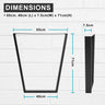 2 X Coffee Dining Table Legs Bench Trapezium DIY Steel Metal 65 x 40 x 71cm BLACK