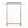 Clothes Rack Coat Stand Hanging Adjustable Rollable Steel PEARL GREY