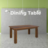 Umber Dining Table 180cm Solid Pine Wood Home Dinner Furniture - Dark Brown