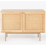 Martina Buffet Table Sideboard 100cm 2 Door Solid Mango Wood Storage Cabinet