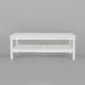 Jasmine Coffee Table 110cm Mindi Timber Wood Rattan Weave - White