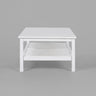Jasmine Coffee Table 110cm Mindi Timber Wood Rattan Weave - White