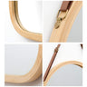 Full Length Bathroom Wall Mount Hanging Bamboo Frame Mirror Adjustable Strap Wall Mirror Home Decor